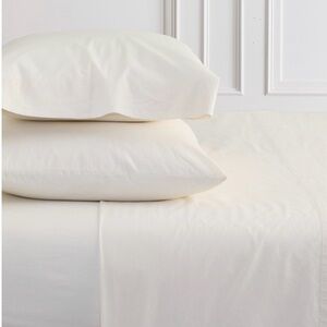 Organic Washed Cotton Percale Sheet Set